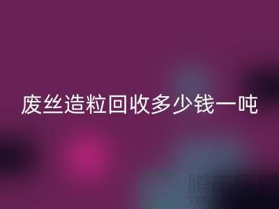 廢絲造粒回收多少錢一噸？揭秘廢絲再生利用的市場(chǎng)行情