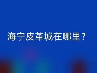 海寧皮革城在哪里？求詳細地址？